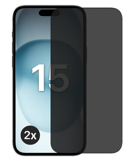 Privacy Glass iPhone 15, Panzerglas Sichtschutz – Schwarz